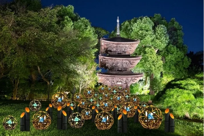 竹あかり作りでSDGsを学ぼう！ホテル椿山荘東京で、三重塔移築100周年